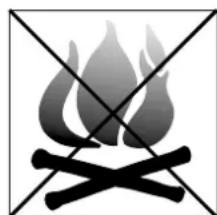Simple line drawing of a campfire with no text or symbols.
