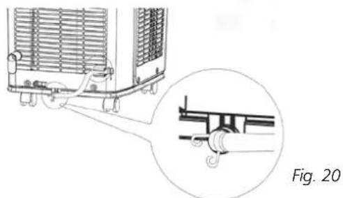 Technical diagram of a vehicle chassis with attached sensors and a magnified inset showing mechanical components (no text or symbols).