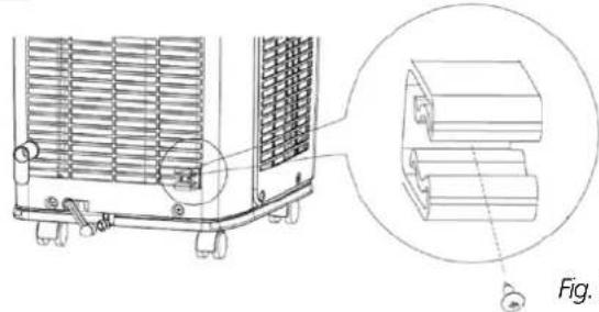 Technical line drawing of a heat exchanger or cooling unit with internal cooling fins and mounting hardware (no text or symbols).