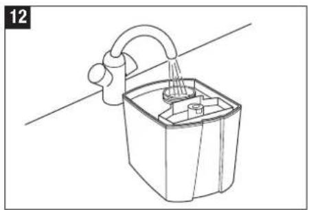 Line drawing of a bucket with a faucet, no text or symbols present