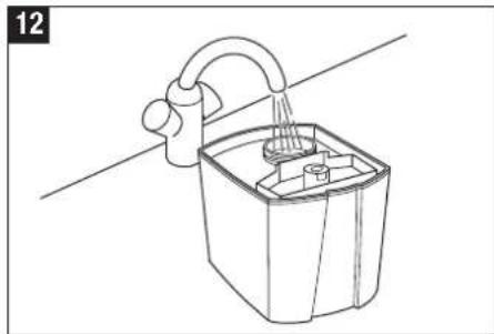 Line drawing of a bucket with a handle and side arm, no text or symbols present