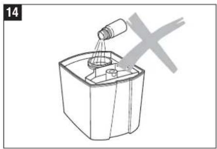 Simple line drawing of a bucket with a water droplet pouring from a container, no text or symbols present