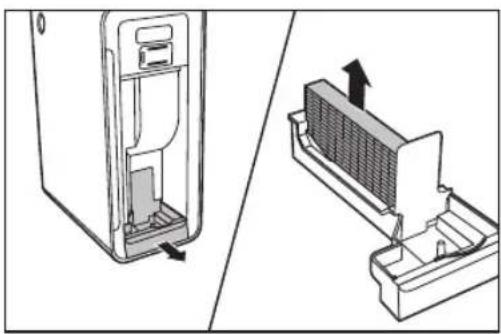 Technical illustration of a device housing with internal components and a side-view view showing internal structure (no text or symbols)
