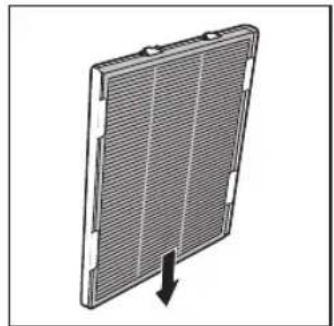 PHILIPS AC4086 - Placez vos doigts dans les renfoncements des panneaux latéraux, puis soulevez et tirez la partie inférieure du panneau avant vers vous (1). Retirez doucement la partie supérieure du panneau avant de l'appareil (2). - 3