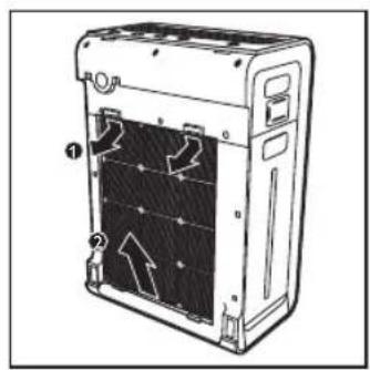 Technical line drawing of a device chassis with labeled parts (no text or symbols present)