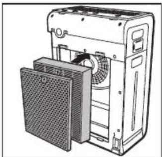 Technical line drawing of a mechanical device with a fan and cover (no text or symbols)