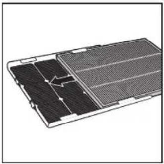 Diagram of a solar panel array with visible internal structure and mounting brackets (no text or symbols)