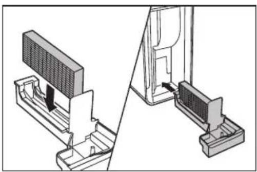 Technical illustration of a mechanical assembly with two views showing internal components (no text or symbols)