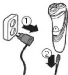 PHILIPS SHAVER Series 3000 S3120 - Lade med adapteren - 1