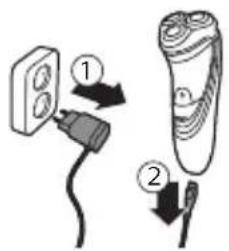 PHILIPS SHAVER Series 3000 S3120 - Mit dem Ladegerät aufladen - 1