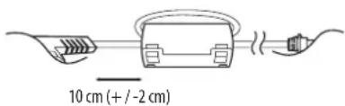 10 cm (+ / -2 cm)