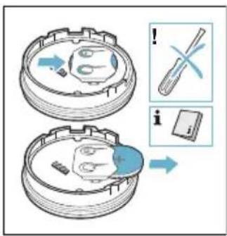 Diagram illustrating a mechanical assembly process with labeled parts and explanatory icons