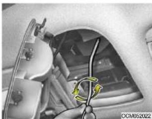 HYUNDAI Santa Fe (2007) - Fonctionnement manuel du toit ouvrant - 2