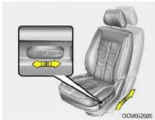 HYUNDAI Santa Fe (2007) - Réglage longitudinal du siège - 1