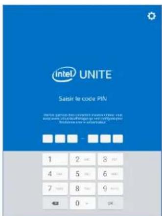 Intel UNITE Saisir le code PIN 1 2 3 4 5 6 7 8 9 0 OK