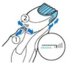 PHILIPS SHAVER Series 9000 S9211 - Використання насадки для моделювання бороди з гребінцем - 2
