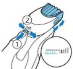 PHILIPS SHAVER Series 9000 S9211 - Utilizarea accesoriiul de aranjare a bărbii cu pieptene - 3