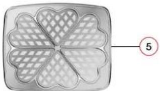 Close-up of a decorative flower-shaped object with a patterned center, no text or symbols visible.