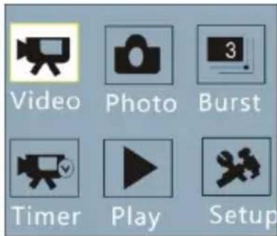 Video Photo Burst Timer Play Setup