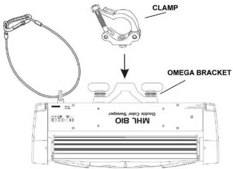 CLAMP OMEGA BRACKET MHL 810 Double Color Sweeper