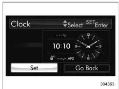 SUBARU Forester (2016) - ▼Réglagedel'écrandel'horloge/du calendrier - 4