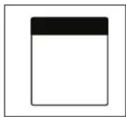 Simple geometric shape: a black rectangle over a white square, enclosed in a larger square frame (no text or symbols)
