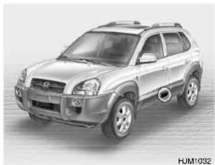 HYUNDAI Tucson (2006) - PRESSIONS DE GONFLAGE RECOMMANDEES - 1