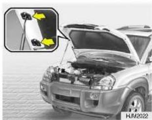 HYUNDAI Tucson (2006) - OUVERTURE DU CAPOT MOTEUR - 3