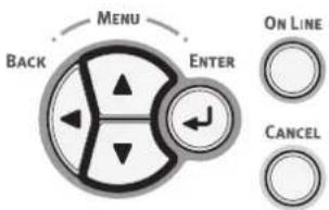 MENU ON LINE BACK ENTER CANCEL