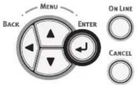 MENU BACK ENTER ON LINE CANCEL