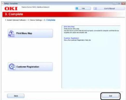 OKI C823n - Cliquez sur [Quitter]. - 1