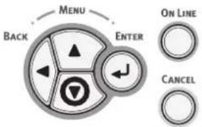 MENU ON LINE BACK ENTER CANCEL