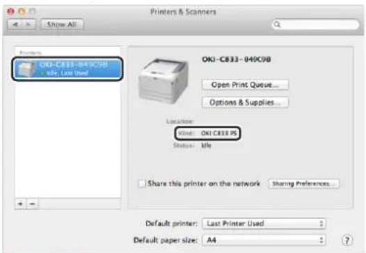 OKI C823n - ■ Installez le pilote d'imprimante Mac OS X PS. (Excepté C813/C823) - 4
