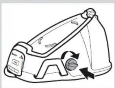 Line drawing of a washing machine with directional arrows indicating motion (no text or symbols)