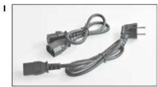 Coiled black electrical plug with two terminal connectors (no text or symbols visible)