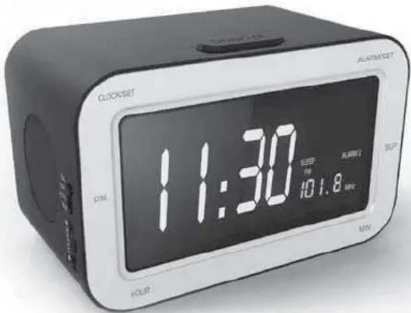 CLOCKSET ALARMSET 11:30 10:1.8 MIN DIN. HOUR
