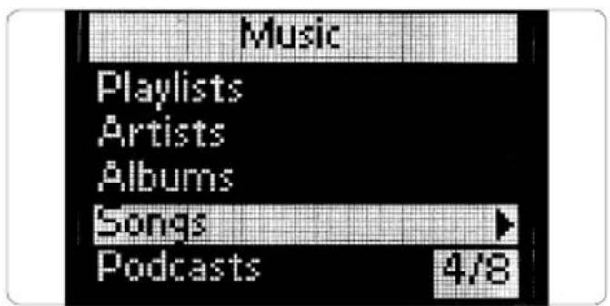 Music Playlists Artists Albums Songs Podcasts 4/8