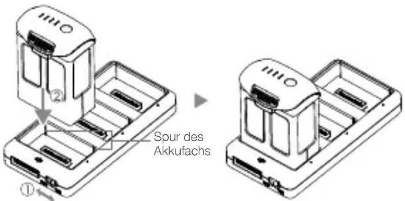 Spur des Akkufachs
