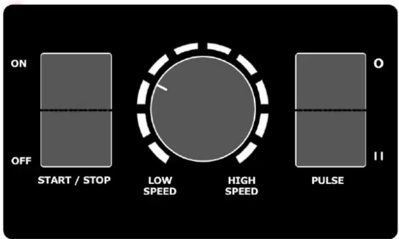 ON OFF START / STOP LOW SPEED HIGH SPEED PULSE O II