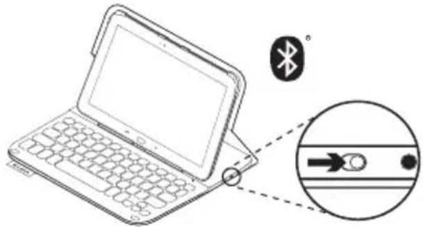 LOGITECH Ultrathin Keyboard Folio - Anschließen von Tastatur und Tablet: - 1