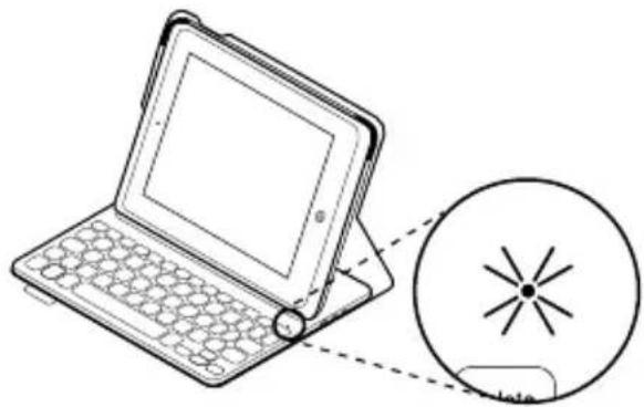 LOGITECH FabricSkin Keyboard Folio - Būsenos ryšio indikatoriai - 1