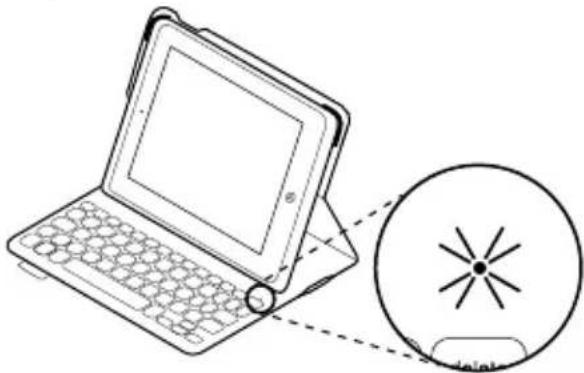 LOGITECH FabricSkin Keyboard Folio - Navázání spojení s iPadem - 1