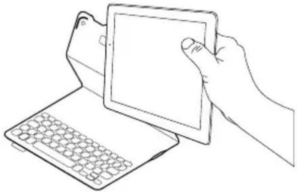 LOGITECH FabricSkin Keyboard Folio - Detașarea dispozitivului iPad - 2