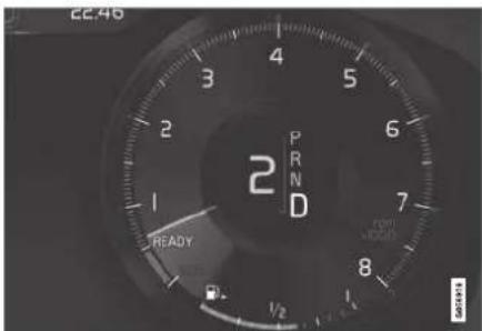 22.46 2 P R N D READY 1/2 8 7 6 5 4 3 2 1 0 90+18