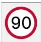 VOLVO S90 (2017) - Information de signalisation routière avec avertissement de vitesse et réglages - 1