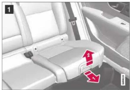 VOLVO S90 (2017) - Relever le coussin d'assise du siège pour enfant intégré\* - 1