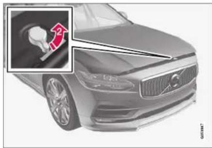 VOLVO S90 (2017) - Ouvrir et fermer le capot moteur - 2