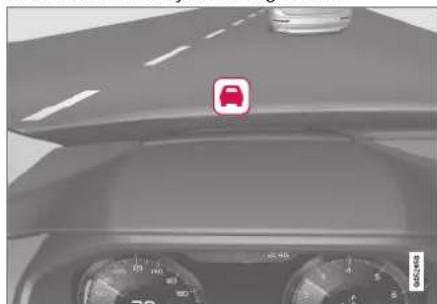 VOLVO S90 (2017) - Affichage tête haute pour régulateur adaptatif de vitesse en cas de risque de collision - 1