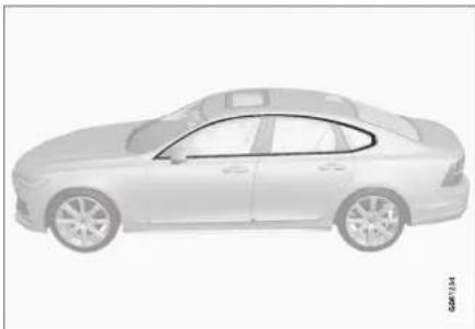 VOLVO S90 (2017) - Caoutchouc, plastiques extérieurs et détails décoratifs - 1