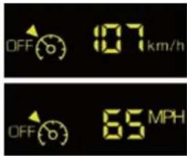 OFF 67 km/h OFF 65 MPH